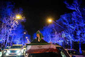 شادی مردم پس از قرائت بیانیه توافق هسته‌ای - تهران